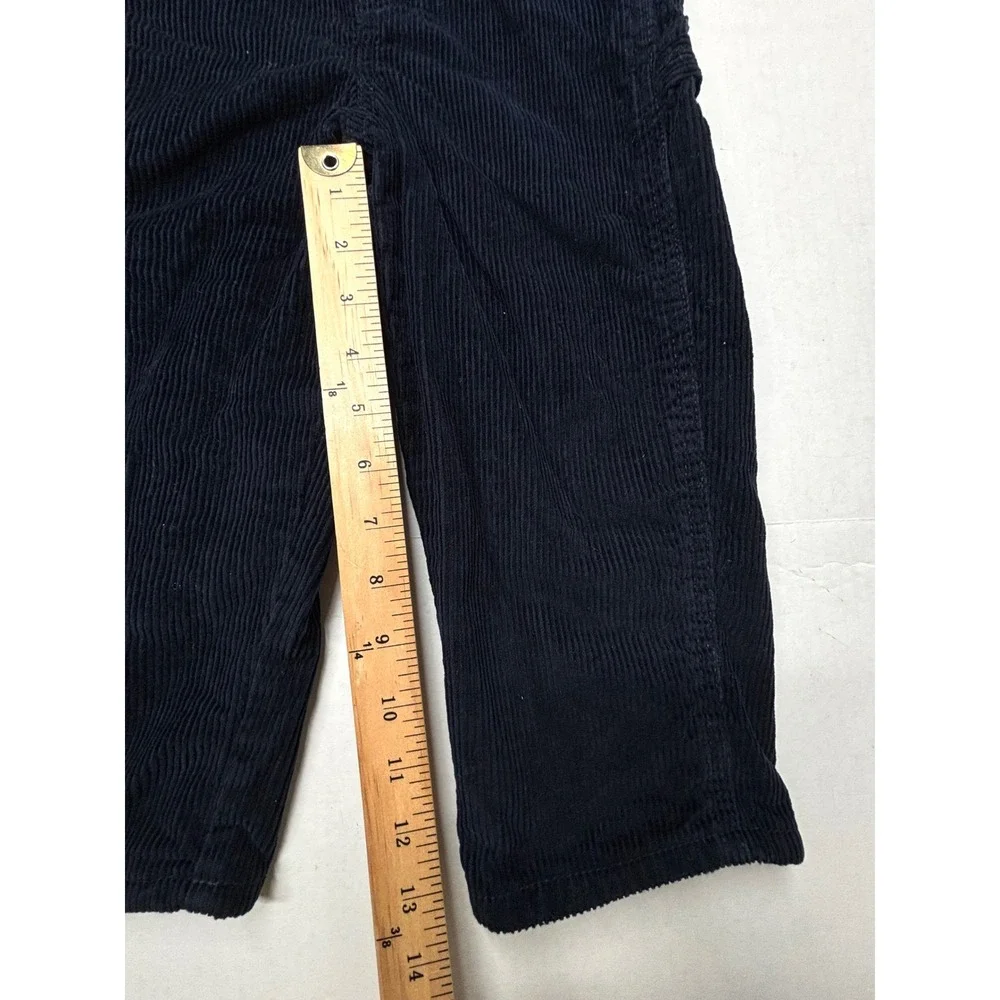 OshKosh Bgosh Toddler Corduroy Overalls 4T/4A‎ Navy Blue Adjustable Straps EUC